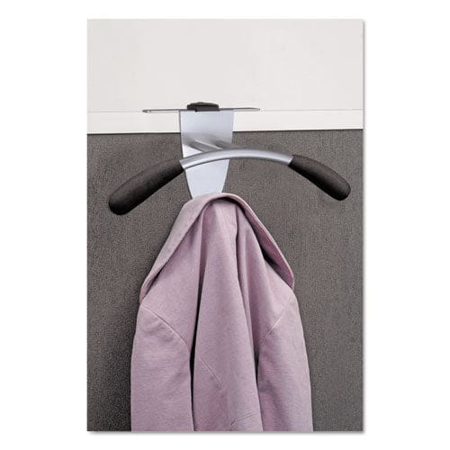 Alba Hanger Shaped Partition Coat Hook Metal/foam/abs Silver/black - Furniture - Alba™