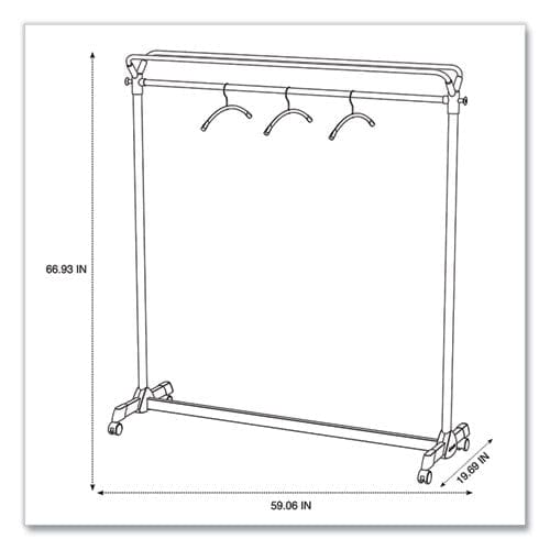 Alba Large Capacity Garment Rack 63.5w X 21.25d X 67.5h Black/silver - Furniture - Alba™