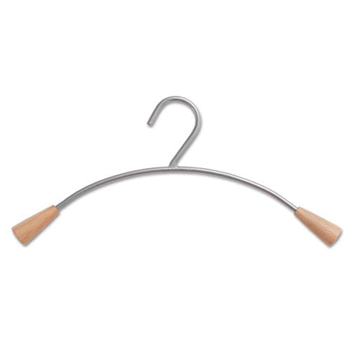 Alba Metal And Wood Coat Hangers 16.8 Metallic Gray/mahogany 6/set - Furniture - Alba™