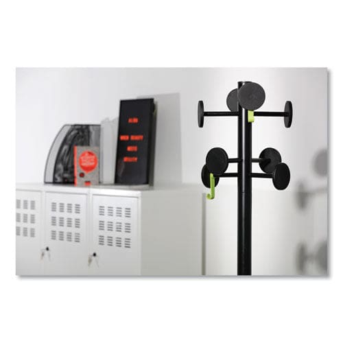 Alba Stan3 Steel Coat Rack Stand Alone Rack Eight Knobs 15w X 15d X 69.3h Black - Furniture - Alba™