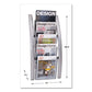 Alba Wall Literature Display 13w X 3.5d X 28.5h Silver Gray/translucent - Office - Alba™