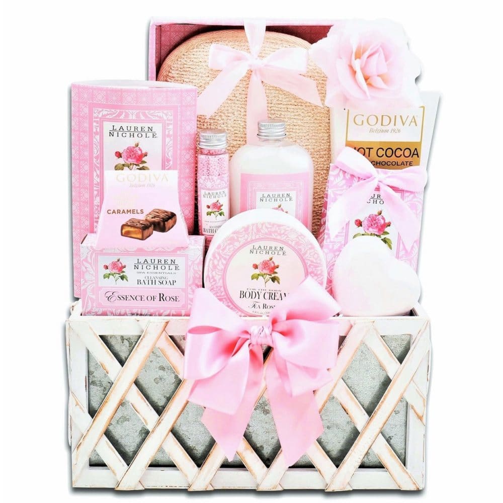 Alder Creek Gift Baskets 12 Roses Spa Gift Basket - Gift Baskets - Alder Creek