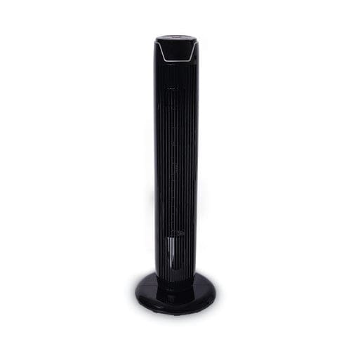 Alera 36 3-speed Oscillating Tower Fan With Remote Control Plastic Black - Janitorial & Sanitation - Alera®