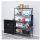 Alera 5-shelf Wire Shelving Kit With Casters And Shelf Liners 48w X 18d X 72h Black Anthracite - Office - Alera®