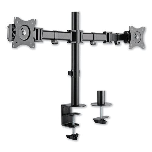 Alera Adaptivergo Pole-mounted Dual Monitor Arm For 30 Monitors 360 Deg Rotation 30 Deg Tilt 360 Deg Pan Black Supports 22 Lb - Furniture -