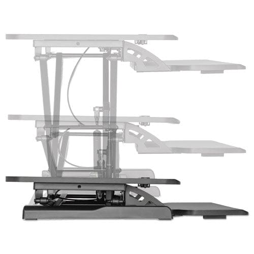 Alera Adaptivergo Two-tier Sit-stand Lifting Workstation 31.5 X 26.13 X 4.33 To 19.88 Black - Furniture - Alera®