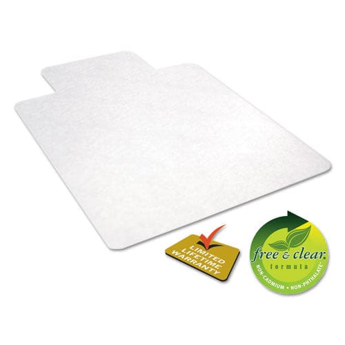 Alera All Day Use Non-studded Chair Mat For Hard Floors 36 X 48 Lipped Clear - Furniture - Alera®