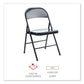 Alera Armless Steel Folding Chair Supports Up To 275 Lb Black Seat Black Back Black Base 4/carton - Furniture - Alera®