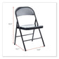 Alera Armless Steel Folding Chair Supports Up To 275 Lb Black Seat Black Back Black Base 4/carton - Furniture - Alera®