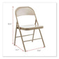 Alera Armless Steel Folding Chair Supports Up To 275 Lb Tan Seat Tan Back Tan Base 4/carton - Furniture - Alera®