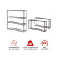 Alera Ba Plus Wire Shelving Kit Four-shelf 72w X 18d X 72h Black Anthracite Plus - Office - Alera®