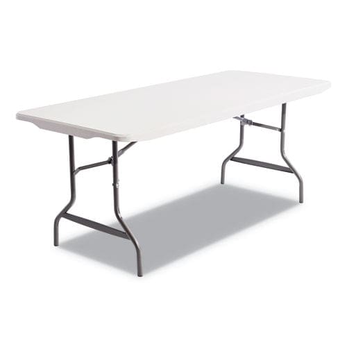 Alera Banquet Folding Table Rectangular Radius Edge 48w X 24d X 29h Platinum/charcoal - Furniture - Alera®