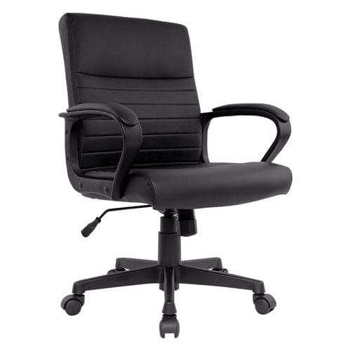 Alera Alera Breich Series Manager Chair Supports Up To 275 Lbs 16.73 To 20.39 Seat Height Black Seat/back Black Base - Furniture - Alera®