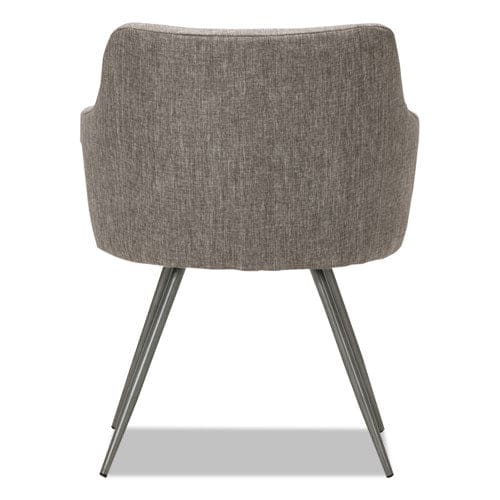 Alera Alera Captain Series Guest Chair 23.8 X 24.6 X 30.1 Gray Tweed Seat Gray Tweed Back Chrome Base - Furniture - Alera®