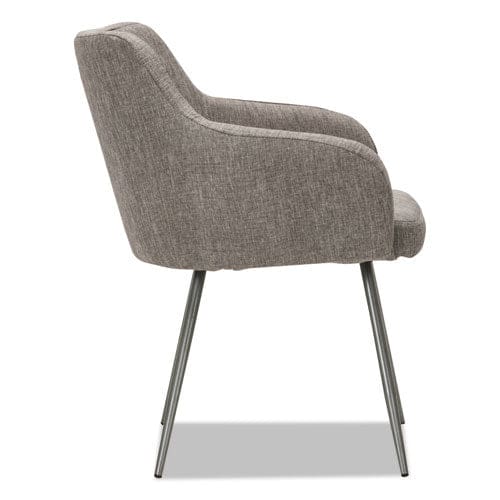 Alera Alera Captain Series Guest Chair 23.8 X 24.6 X 30.1 Gray Tweed Seat Gray Tweed Back Chrome Base - Furniture - Alera®