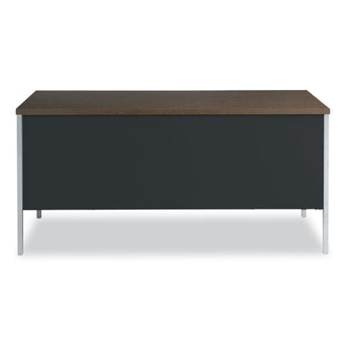 Alera Double Pedestal Steel Desk 60 X 30 X 29.5 Mocha/black - Office - Alera®