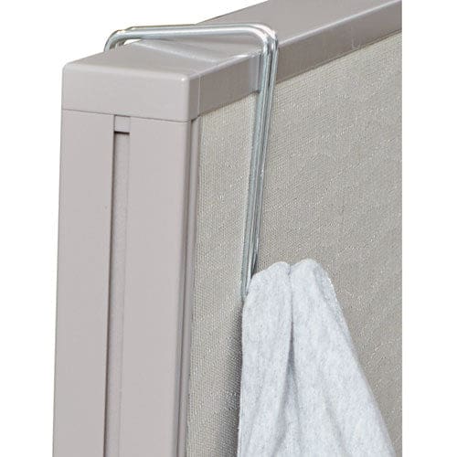 Alera Double Sided Partition Garment Hook Steel 0.5 X 3.38 X 4.75 Over-the-door/over-the-panel Mount Silver 2/pack - Furniture - Alera®