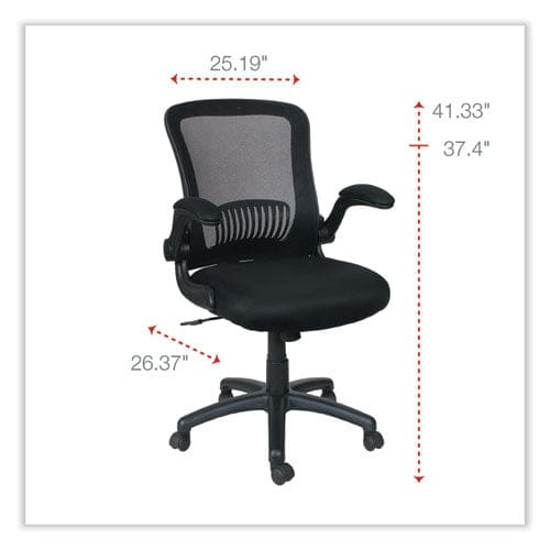 Alera Alera Eb-e Series Swivel/tilt Mid-back Mesh Chair Supports Up To 275 Lb 18.11 To 22.04 Seat Height Black - Furniture - Alera®