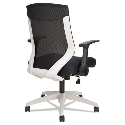 Alera Alera Eb-k Series Synchro Mid-back Flip-arm Mesh Chair Supports Up To 275 Lb 18.5“ To 22.04 Seat Height Black - Furniture - Alera®