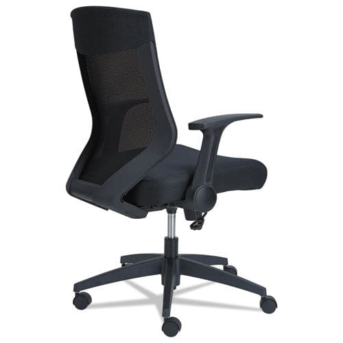 Alera Alera Eb-k Series Synchro Mid-back Flip-arm Mesh Chair Supports Up To 275 Lb 18.5“ To 22.04 Seat Height Black - Furniture - Alera®