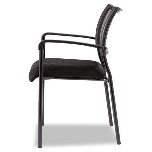 Alera Alera Eikon Series Stacking Mesh Guest Chair 20.86 X 24.01 X 33.07 Black Seat Black Back Black Base 2/carton - Furniture - Alera®