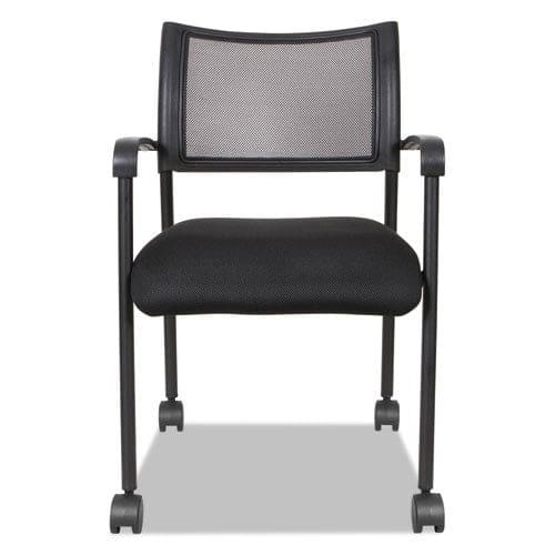 Alera Alera Eikon Series Stacking Mesh Guest Chair 20.86 X 24.01 X 33.07 Black Seat Black Back Black Base 2/carton - Furniture - Alera®