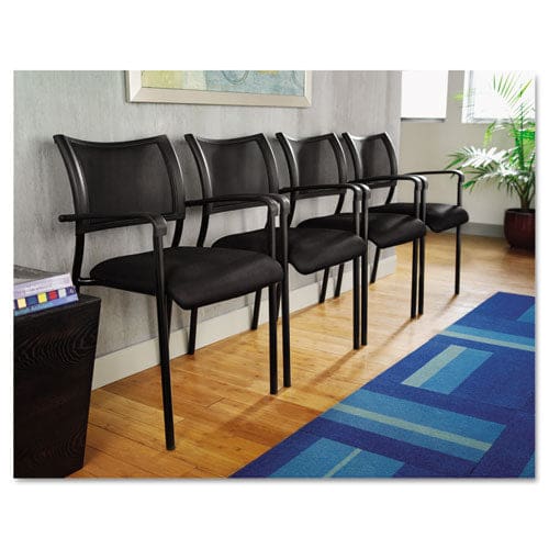 Alera Alera Eikon Series Stacking Mesh Guest Chair 20.86 X 24.01 X 33.07 Black Seat Black Back Black Base 2/carton - Furniture - Alera®