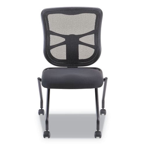 Alera Alera Elusion Mesh Nesting Chairs Supports Up To 275 Lb 18.1 Seat Height Black Seat Black Back Black Base 2/carton - Furniture -