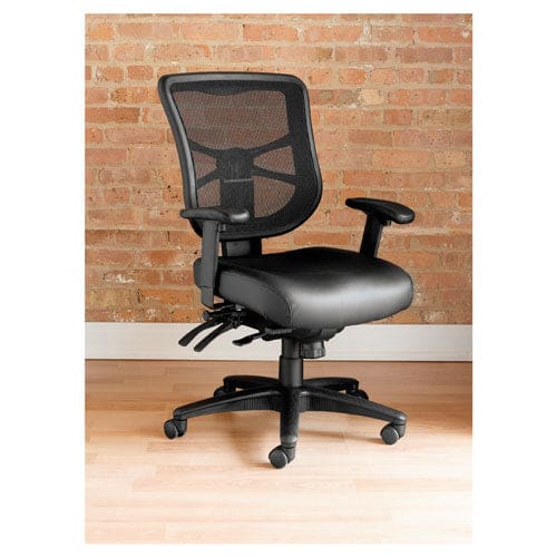 Alera Alera Elusion Series Mesh Mid-back Multifunction Chair Supports Up To 275 Lb 17.7 To 21.4 Seat Height Black - Furniture - Alera®