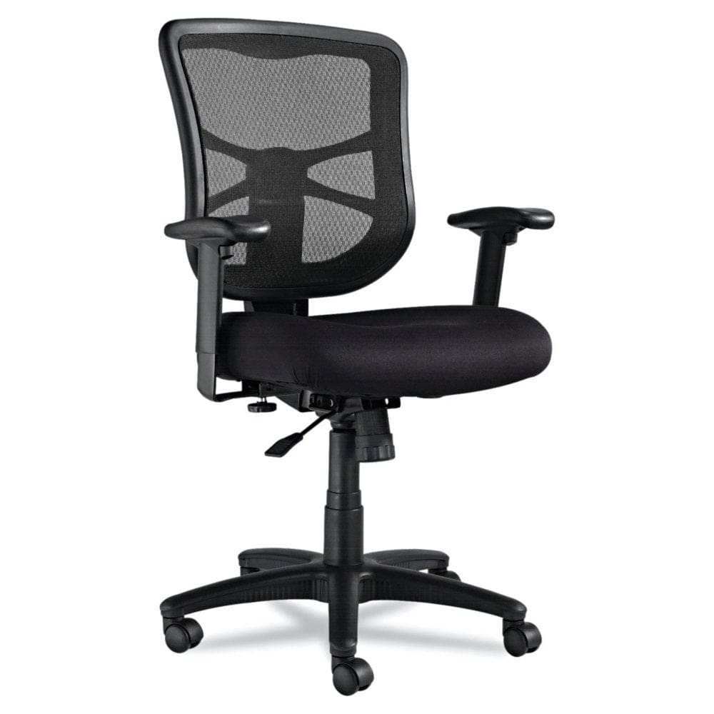 Alera Elusion Series Mesh Mid-Back Swivel/Tilt Chair Black - Office Chairs - Alera
