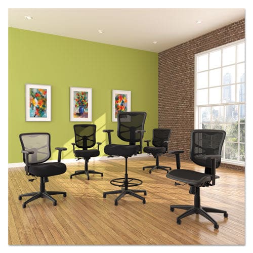 Alera Alera Elusion Series Mesh Mid-back Swivel/tilt Chair Supports Up To 275 Lb 17.9 To 21.6 Seat Height Black - Furniture - Alera®