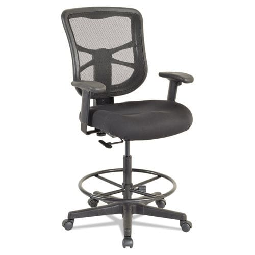 Alera Alera Elusion Series Mesh Stool Supports Up To 275 Lb 22.6 To 31.6 Seat Height Black - Office - Alera®