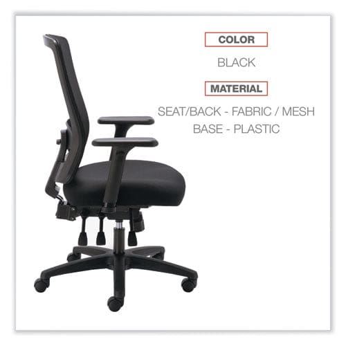 Alera Alera Envy Series Mesh High-back Multifunction Chair Supports Up To 250 Lb 16.88 To 21.5 Seat Height Black - Furniture - Alera®