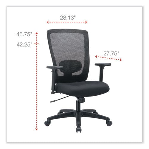 Alera Alera Envy Series Mesh High-back Swivel/tilt Chair Supports Up To 250 Lb 16.88 To 21.5 Seat Height Black - Furniture - Alera®