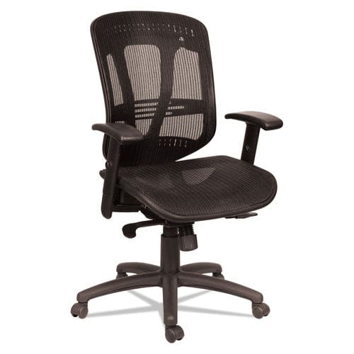 Alera Alera Eon Series Multifunction Mid-back Suspension Mesh Chair Supports Up To 275 Lb 17.51 To 21.25 Seat Height Black - Furniture -