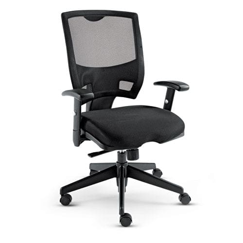 Alera Alera Epoch Series Fabric Mesh Multifunction Chair Supports Up To 275 Lb 17.63 To 22.44 Seat Height Black - Furniture - Alera®