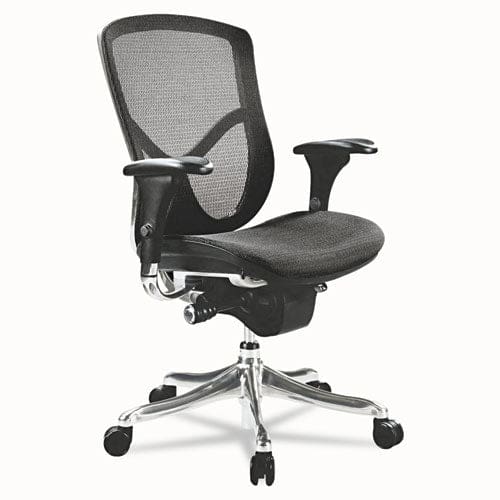 Alera Alera Eq Series Ergonomic Multifunction Mid-back Mesh Chair Supports Up To 250 Lb Black - Furniture - Alera®