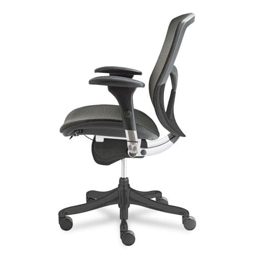 Alera Alera Eq Series Ergonomic Multifunction Mid-back Mesh Chair Supports Up To 250 Lb Black - Furniture - Alera®