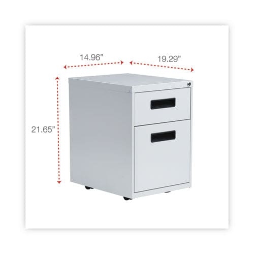 Alera File Pedestal Left Or Right 2-drawers: Box/file Legal/letter Light Gray 14.96 X 19.29 X 21.65 - Furniture - Alera®