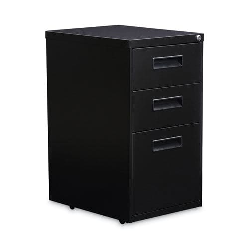 Alera File Pedestal Left Or Right 3-drawers: Box/box/file Legal/letter Black 14.96 X 19.29 X 27.75 - Furniture - Alera®