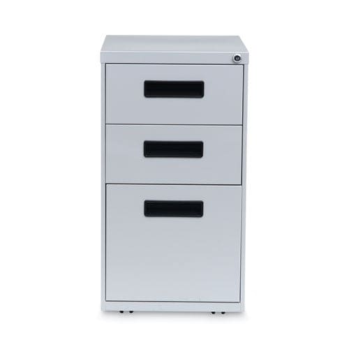 Alera File Pedestal Left Or Right 3-drawers: Box/box/file Legal/letter Light Gray 14.96 X 19.29 X 27.75 - Furniture - Alera®