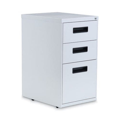 Alera File Pedestal Left Or Right 3-drawers: Box/box/file Legal/letter Light Gray 14.96 X 19.29 X 27.75 - Furniture - Alera®