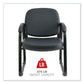 Alera Alera Genaro Series Fabric Half-back Sled Base Guest Chair 25 X 24.80 X 33.66 Black Seat Black Back Black Base - Furniture - Alera®