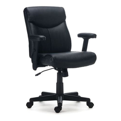 Alera Harthope Leather Task Chair Supports Up To 275 Lb Black Seat/back Black Base - Furniture - Alera®