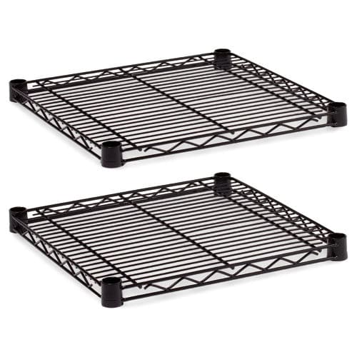 Alera Industrial Wire Shelving Extra Wire Shelves 48w X 18d Black 2 Shelves/carton - Furniture - Alera®