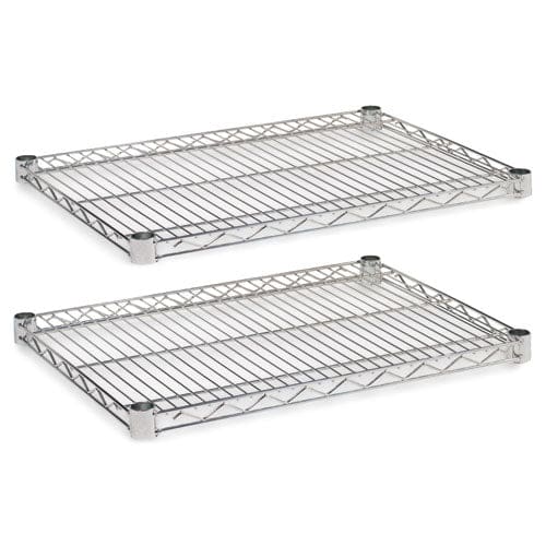 Alera Industrial Wire Shelving Extra Wire Shelves 48w X 18d Black 2 Shelves/carton - Furniture - Alera®