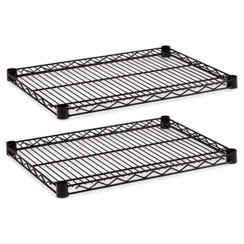 Alera Industrial Wire Shelving Extra Wire Shelves 48w X 18d Black 2 Shelves/carton - Furniture - Alera®