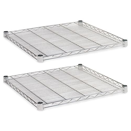 Alera Industrial Wire Shelving Extra Wire Shelves 48w X 18d Silver 2 Shelves/carton - Furniture - Alera®