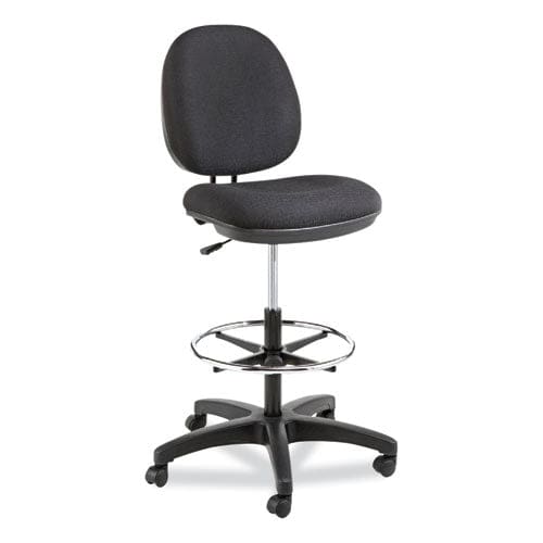 Alera Alera Interval Series Swivel Task Stool Supports Up To 275 Lb 23.93 To 34.53 Seat Height Black Fabric - Office - Alera®