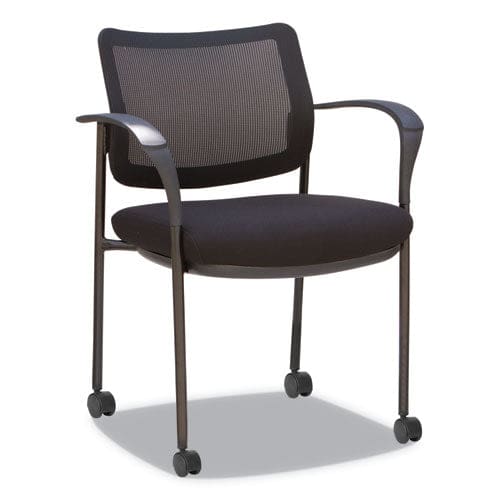 Alera Alera Iv Series Mesh-back Fabric-seat Guest Chairs 25.19 X 23.62 X 32.28 Black Seat Black Back Black Base 2/carton - Furniture -